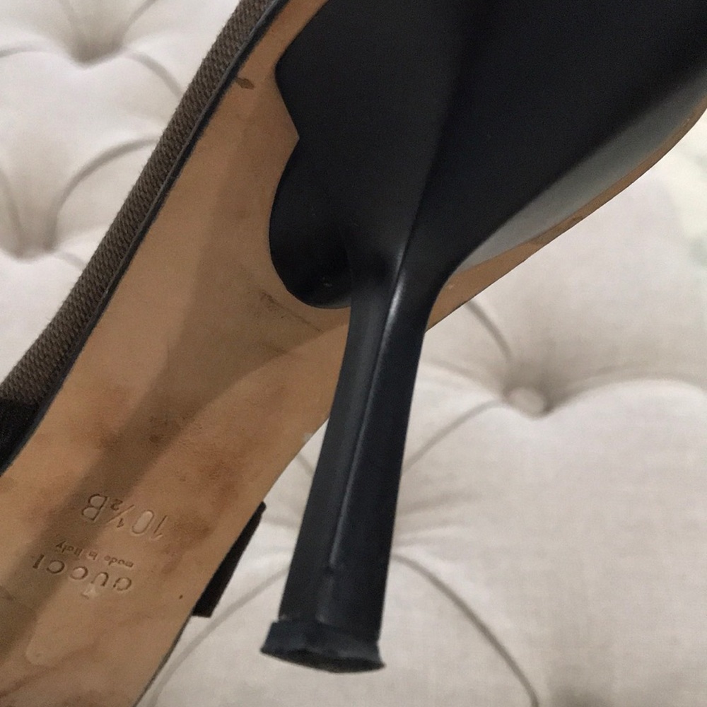 Gucci Sandal Slides With Kitten Heel - image 6